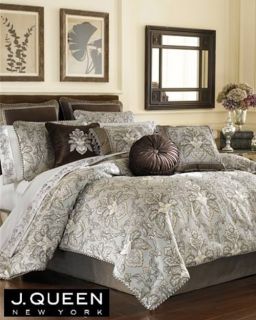 Queen New York Cashmere Linen Taupe 4 Piece Cal King Comforter Set