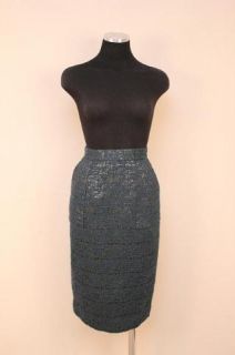 JCrew Collection $225 Pencil Skirt 8 Dark Teal