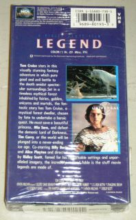 LEGEND SEALED VHS MOVIE, Universal 1985   Tom Cruise, Mia Sara, & Tim