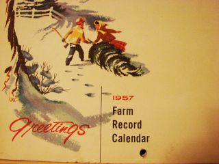   Allis Chalmers Farm Record Calendar Larson Service Fresh Never Used