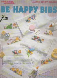 Be Happy Bibs by Terrie Lee Steinmeyer Cross Stitch Pattern