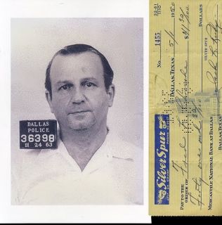 Jack Ruby Signed PSA DNA 1950 Check Certified Autograph