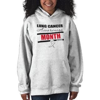Observe Lung Cancer Awareness Month Hooded Pullover