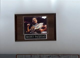 Manny Pacquiao Plaque Boxing Champion with Belts
