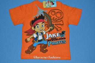 Jake and The Neverland Pirates Shirt Tee Top Size 12 18 24 Months 3T
