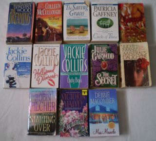 Lot of 13 Romance Books by Jackie Collins Barbara Wood and Others