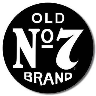 Jack Daniels Old No 7 Black Logo Man Cave Bar Tin Sign