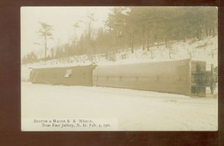 Boston Maine RR Wreck East Jaffrey NH 1911 RPPC