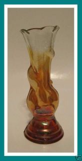 Art Deco Carnival Glass Jain Marigold Elephant Vase