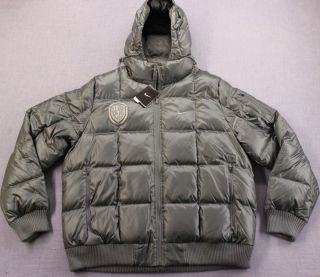 NIKE WITNESS Lebron James Mens GRAY FEATHER PUFFER HOODED JACKET COAT