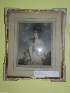  1910 SIGNED Mezzotint CLIFFORD R JAMES after Thomas Gainsborough lady
