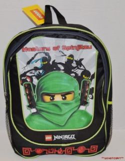 Boys Lego Ninjago Green Ninja Lloyd Backpack Large School Bag Rucksack