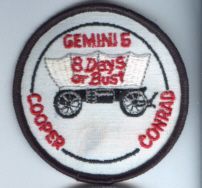 NASA Gemini 5 GT 5 Mission Patch 8 Days or Bust 3