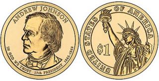 2011 James Garfield Presidential $1 Coin 25 Coin Roll Denver Head Tail