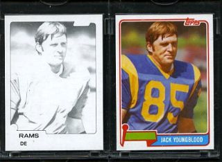  Football Color Separation Proof Cards Jack Youngblood Rams