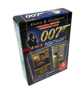 007 James Bond Guns Gadgets from 22 Movies 4 in 1 Movie Playing Cards