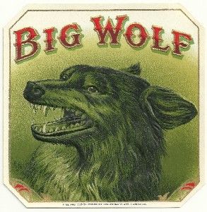 Big Wolf Outer Cigar Box Label James w Smith Cigar Co