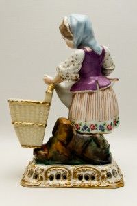 Circa 1800s Jacob Petit Fontainebleau French Flower Girl Porcelain