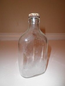 Antique John Dewar & Sons Scotch Whiskey Flask Shaped Bottle from