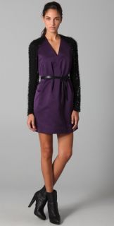 3.1 Phillip Lim Belted Dress with Beaded Sleeves