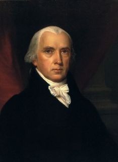 Handicraft Art Oil Painting Portrait of President James Madison