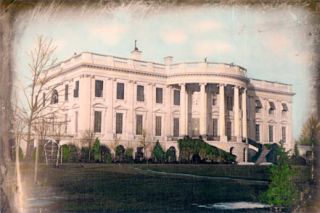 White House 12x8 Hand Color Tinted Photograph Washington DC 1848