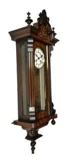 Beautiful Antique German Wall Clock at 1900 R A Pendulum