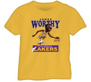 James Worthy Retro Basketball Caricature T Shirt
