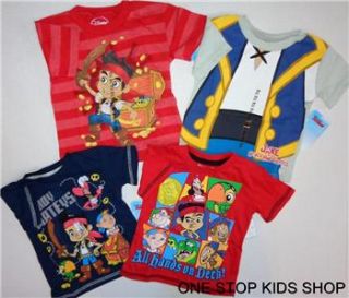 Jake and The Neverland Pirates Toddler Boys 2T 3T 4T 5T Tee Shirt Top