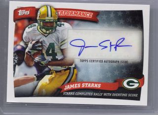 Topps Performance James Starks Green Bay Packer Certified Auto Issue