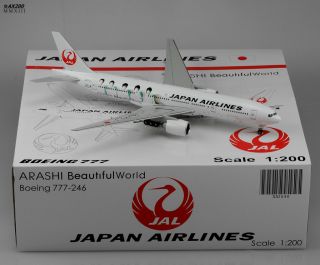 JAL B777 200 Special ARASHI Scale 1 200 JC Wings Die Cast Models