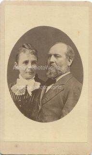 President James A Garfield with Wife Antique CDV Photo