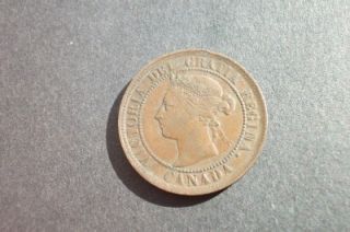 1884 Queen Victoria Canada One Cent Coin