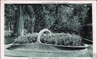 Bordeaux 33 CPA Jardin Public Panier Fleuri Écrit 1941