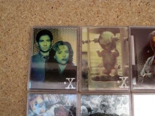 The x Files Cards Chromium Hologram Etched Foil x1 X2 x3 x4 Series One