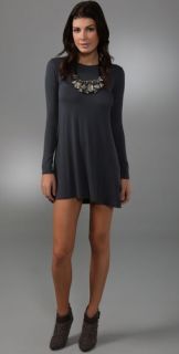 Tbags Los Angeles Long Sleeve Necklace Dress