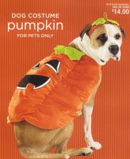 Halloween Dog Pet Costume Plush Pumpkin Clothing Size s M L