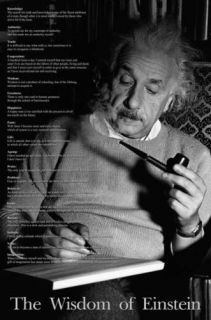 Einstein Wisdom Classic Quotes Motivational Poster A350