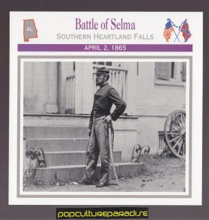 of Selma Alabama 1865 U s Civil War Card General James H Wilson