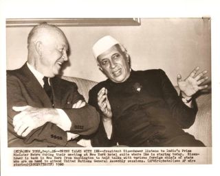Pres Eisenhower Jawaharlal Nehru or Agency Phot 1960