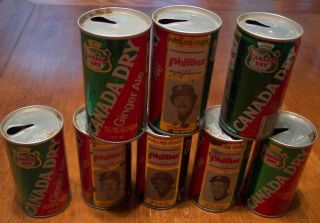 1976 Lot Philadelphia Phillies Baseball Players Canada Dry Soda Cans