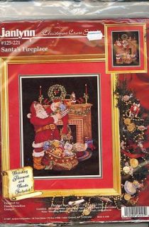 Janlynn Counted Cross Stitch Santas Fireplace Kit