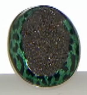 Statements by Amy Kahn Russell Animal Print Drusy Sterling Bronze Ring