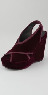 HOSS Velvet Wedge Sandals