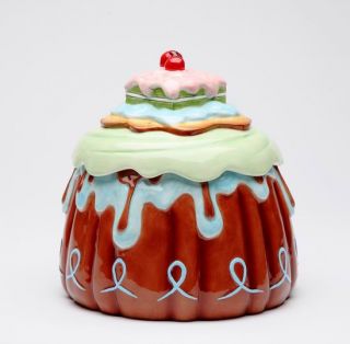 Appletree Design Life Sweet Cake Cookie Jar Ceramic Canister Christmas