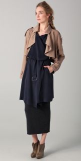 Funktional Contrast Drape Trench