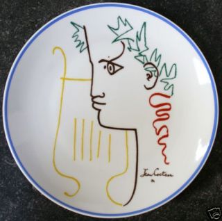 Jean Cocteau Limoges Plate Numbered Mike Art Kunst Com