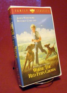 Where The Red Fern Grows James Whitmore 1991 VHS White Clam Shell Case