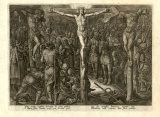 1587 Dating Flemish Work Christ on The Cross Stradanus Galle