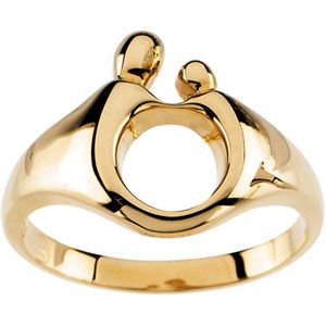 Mother and Child Ring 14k Yellow Gold